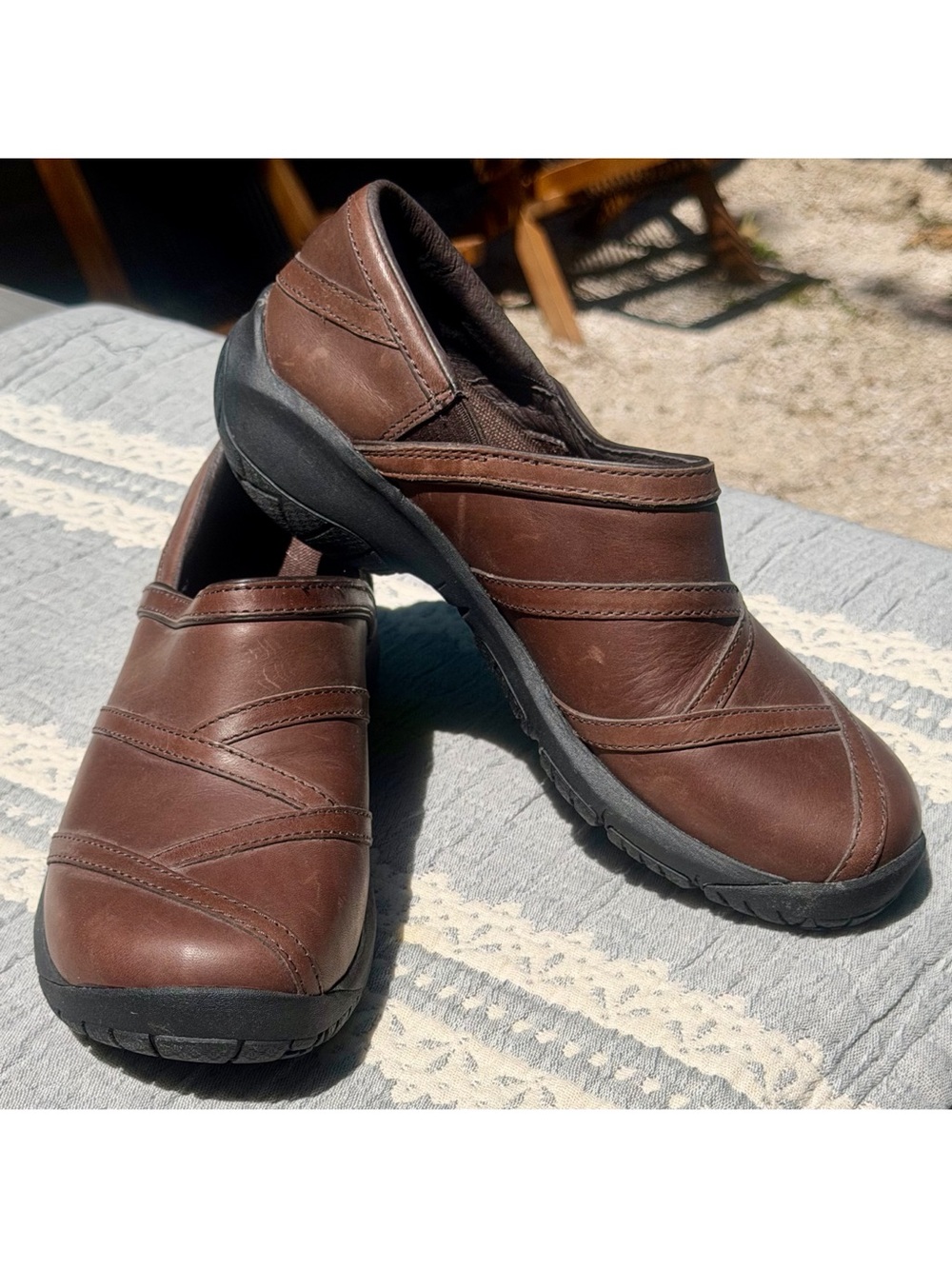 Merrell Encore Eclipse 2 Slip On Comfort Shoes Coffee Bean Brown Grip Sole Sz 10